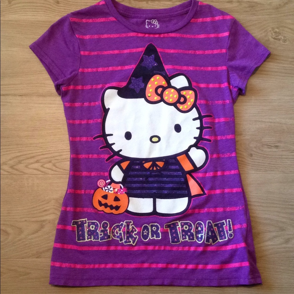 Hello Kitty Girls Halloween Tshirt, Size L
